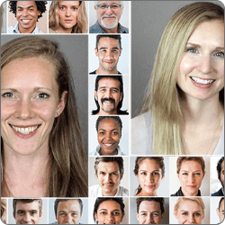 Profile pictures of people smiling
